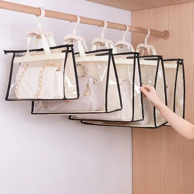 Dust-proof Women Purse Handbag Dust Cover Craft Storage Bag Closet Organizer Moisture Hanging Ziplock Travel Home | Дом и сад