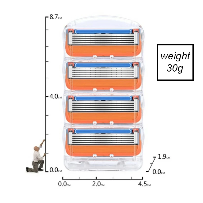 Модернизированный высокое качество 5-ти слойной рама бритвы Комбинации Для мужчин, бритвенное лезвие 4/8/12 шт ручка бритвы Razor держатель для Для мужчин модные