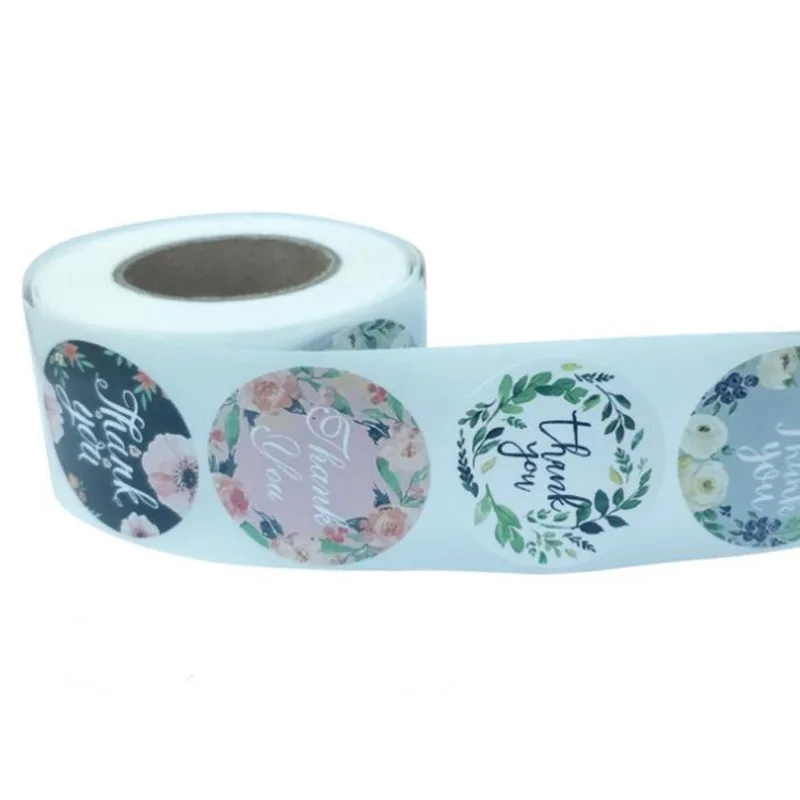 

500pcs Thank You Stickers Scrapbooking 38mm Flower Seal Labels Handmade Gift Sealing Stickers Wedding Birthday Party Supplies