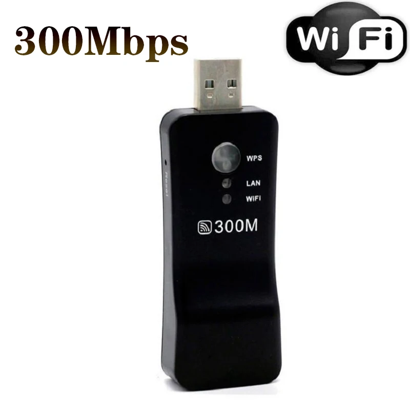 

Порты и разъёмы в состоянии Беспроводной усилитель USB универсальный 300 Мбит/с 2,4G Wi-Fi адаптер RJ-45 Порты и разъёмы Ethernet сетевой мост повторител...