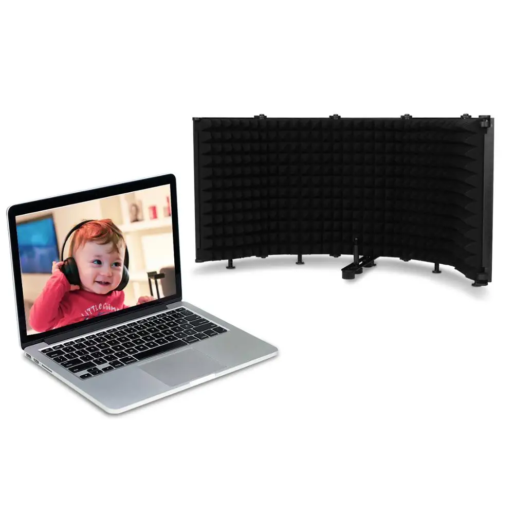 Microphone Screen Isolation Shield  Depusheng W87 Professional 5-Panel Studio Recording Filter Wind Screen Foam Sound Absorption enlarge