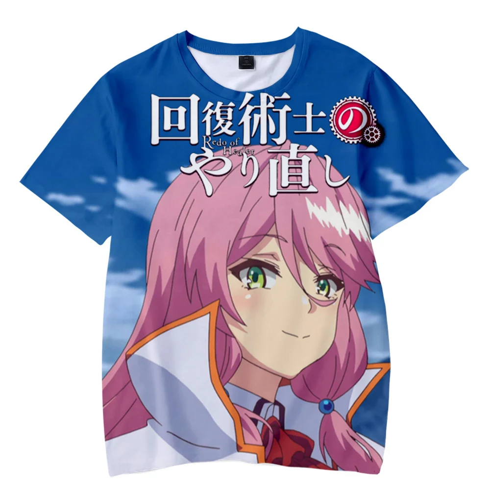 

Anime Redo of Healer 3D T-shirts Boys/Girls/Children Summer Short Sleeve Tshirt Kids Tees tops