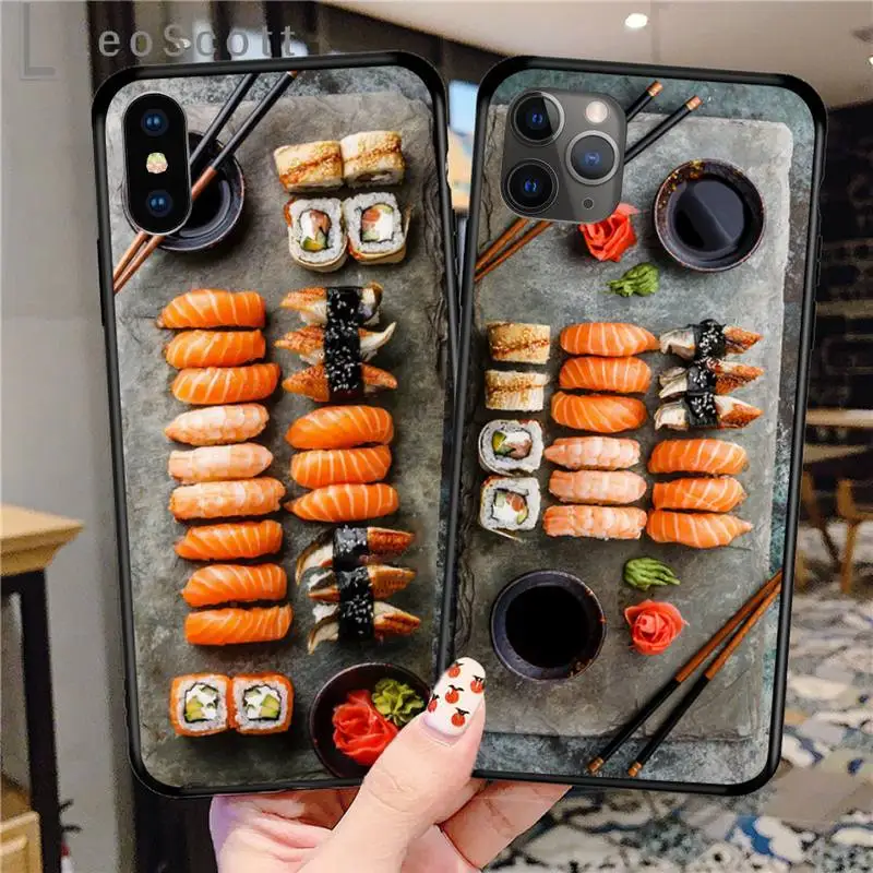 

Japanese Animal Lovely Animal dogcuisine Sushi food Phone Case for iPhone 11 12 pro XS MAX 8 7 6 6S Plus X 5S SE 2020 XR