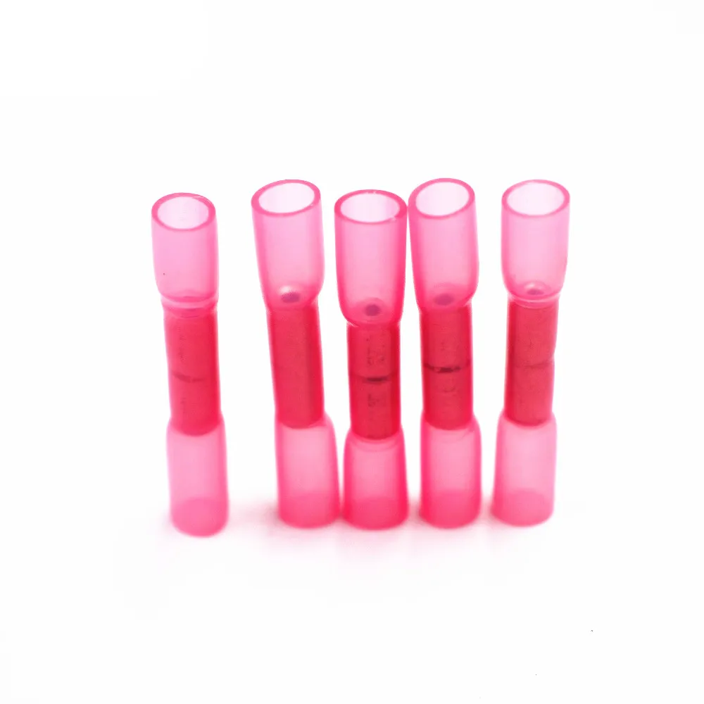 

20pcs Red 22-18 AWG 0.5-1.5mm Heat Shrink Butt Cable Wire Crimp Connector Electrical Terminals Quick Connect Connector BHT1.25