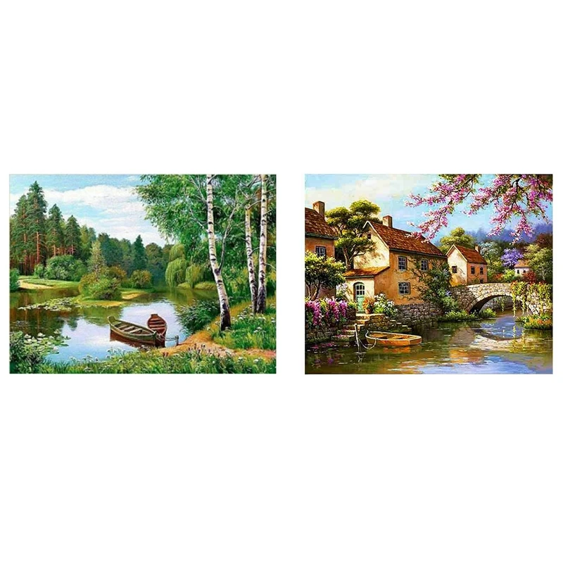 

Полноразмерная Алмазная 5D картина «сделай сам», «красивый пейзаж» и Квадратные бусины 5D с мотивом озера, леса