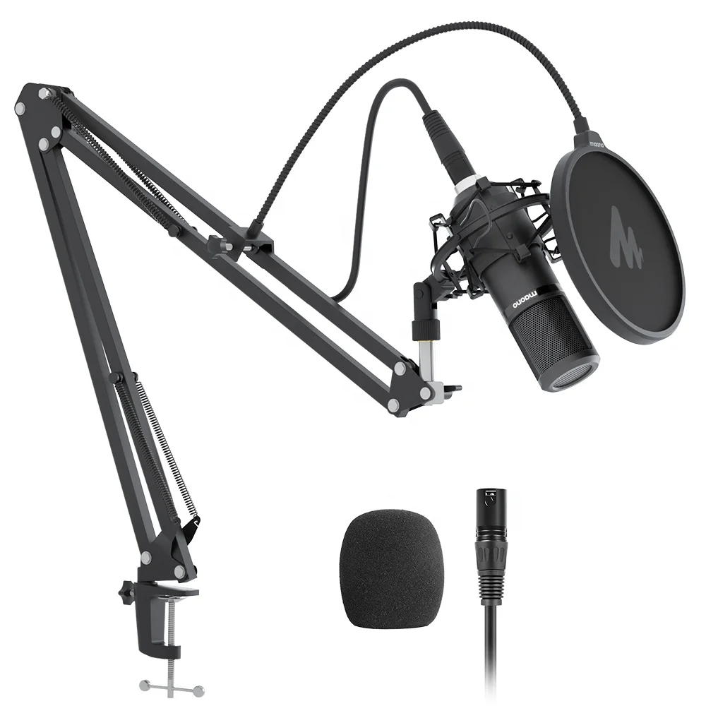 

MAONO Professional Condenser Microfono With Microphone Stand for Recording bm800 Studio Microphone Recording with XLR Cable