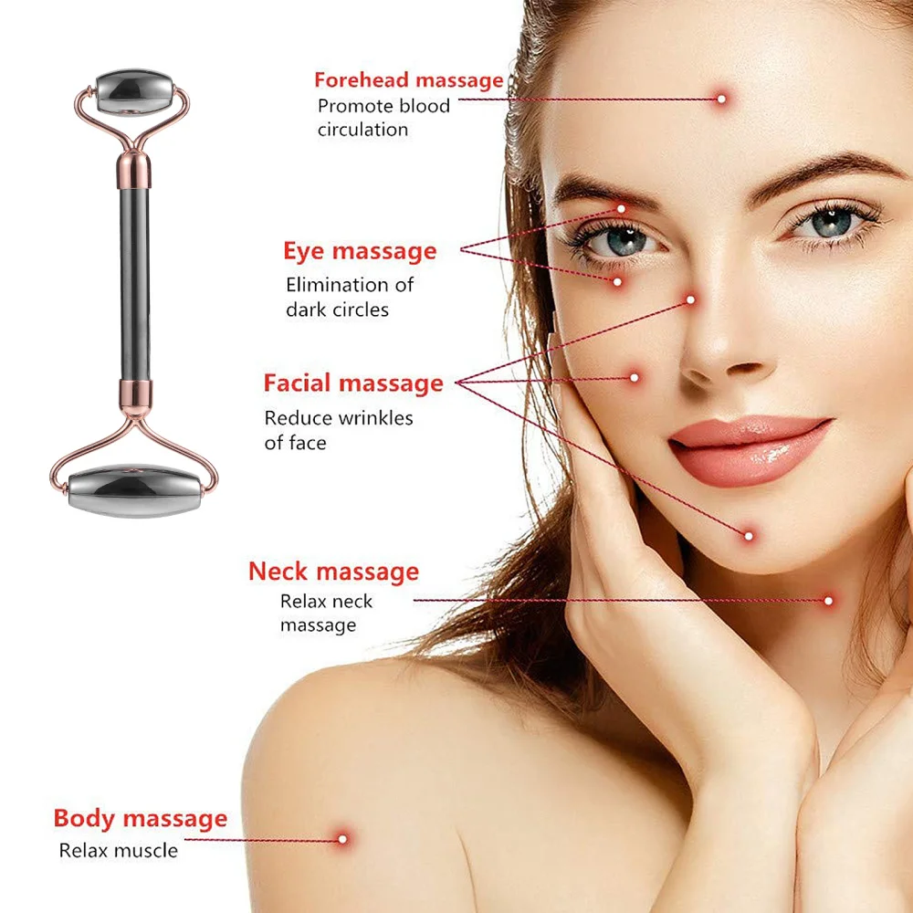 Ролик для лица с двумя головками снятия тонких линий массажер удаления морщин