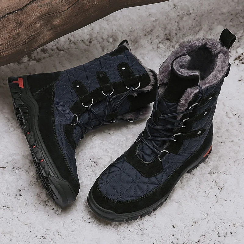 

2021 winter new fashionable large-size snow boots boys and girls daily outdoor home velvet warm and waterproof boots