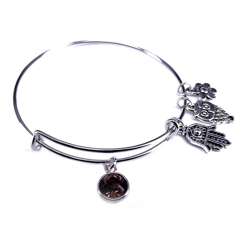 Горячая Распродажа 12 стилей красочный браслет по месяцу рождения регулируемый