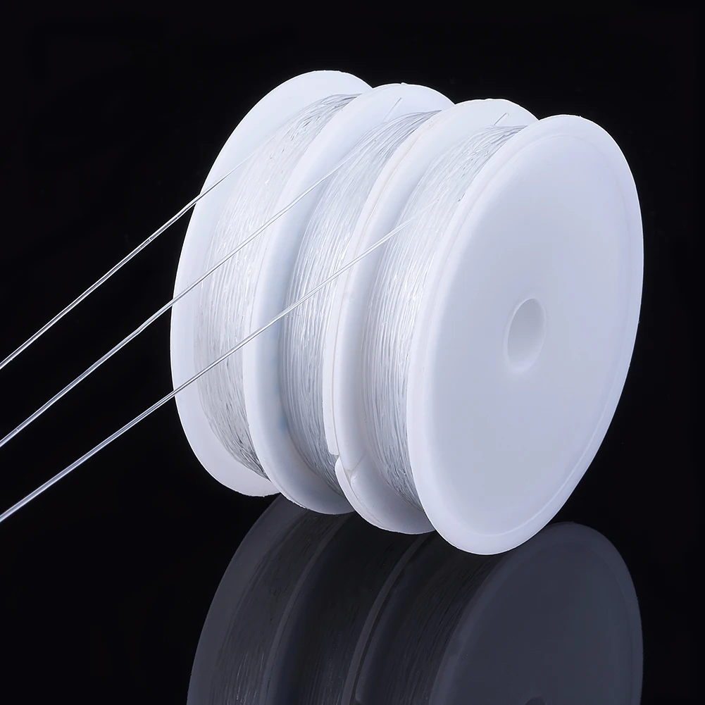 10 в рулонах Прозрачный эластичная нить кристаллов Эластичный шнурок для бусин