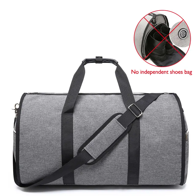 D-Gray (no shoe bag) OZUKO, Большая вместительная мужская сумка для путешествий, многофункциональная сумка для хранения, ручная багажная сумка для путешествий, водонепроницаемая дорожная сумка с карманом для обуви - Цвет: D-Gray (no shoe bag)