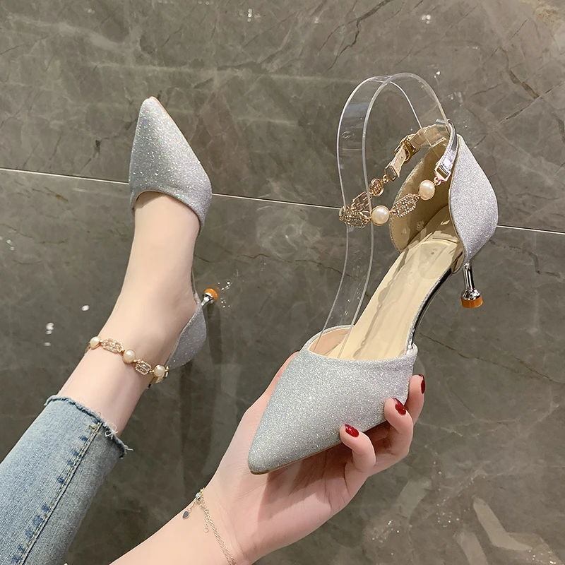

Women's High Heels Spring and Autumn New Fashion Pointed Stiletto Heel Non-slip Comfortable Lightweight Casual Shoes Sandals