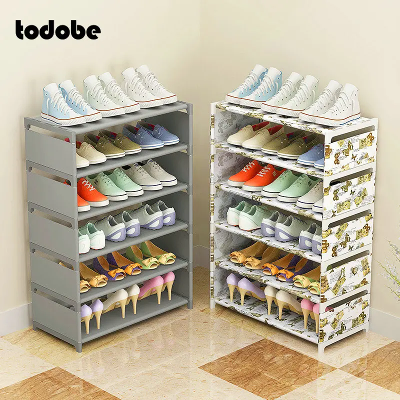 Многослойная стойка для обуви Нетканая стальная труба простая в установке