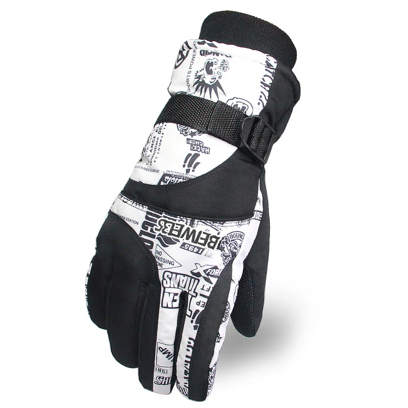 Мужские и женские лыжные перчатки Taslon водонепроницаемые снегоходные для катания