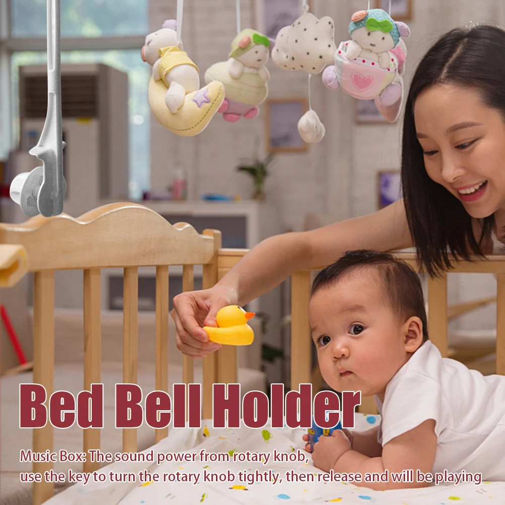 

Wind Up Accessories Bedroom Hanging Arm Bracket Newborn Stent Toy Decoration Gift Musical Rack Baby Crib Mobile Bed Bell Holder