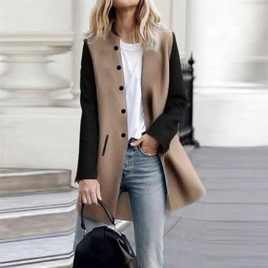 Женская винтажная куртка с длинным рукавом теплый Повседневный Кардиган