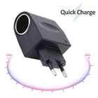 2021 Универсальный автомобильный адаптер питания 220 В переменного тока в 12 В постоянного тока преобразователь розетки 220 В в 12 В бытовой прикуриватель вилка США ЕС