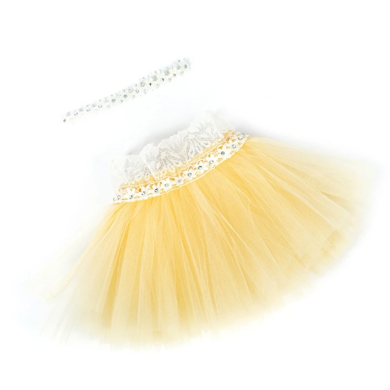 

Newborn Photography Props Baby Mesh Dress Headband Set Infants Photo Shooting Outfits Clothes