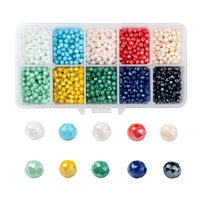 10 colorbox opaque solid glass rondelle beads 468mm mix color faceted beads bracelet for jewelry making diy accessories