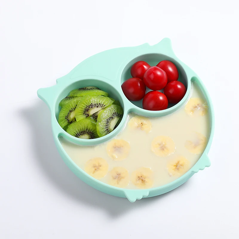 Детская силиконовая обеденная тарелка Amboch без бисфенола А Тарелка на присоске в