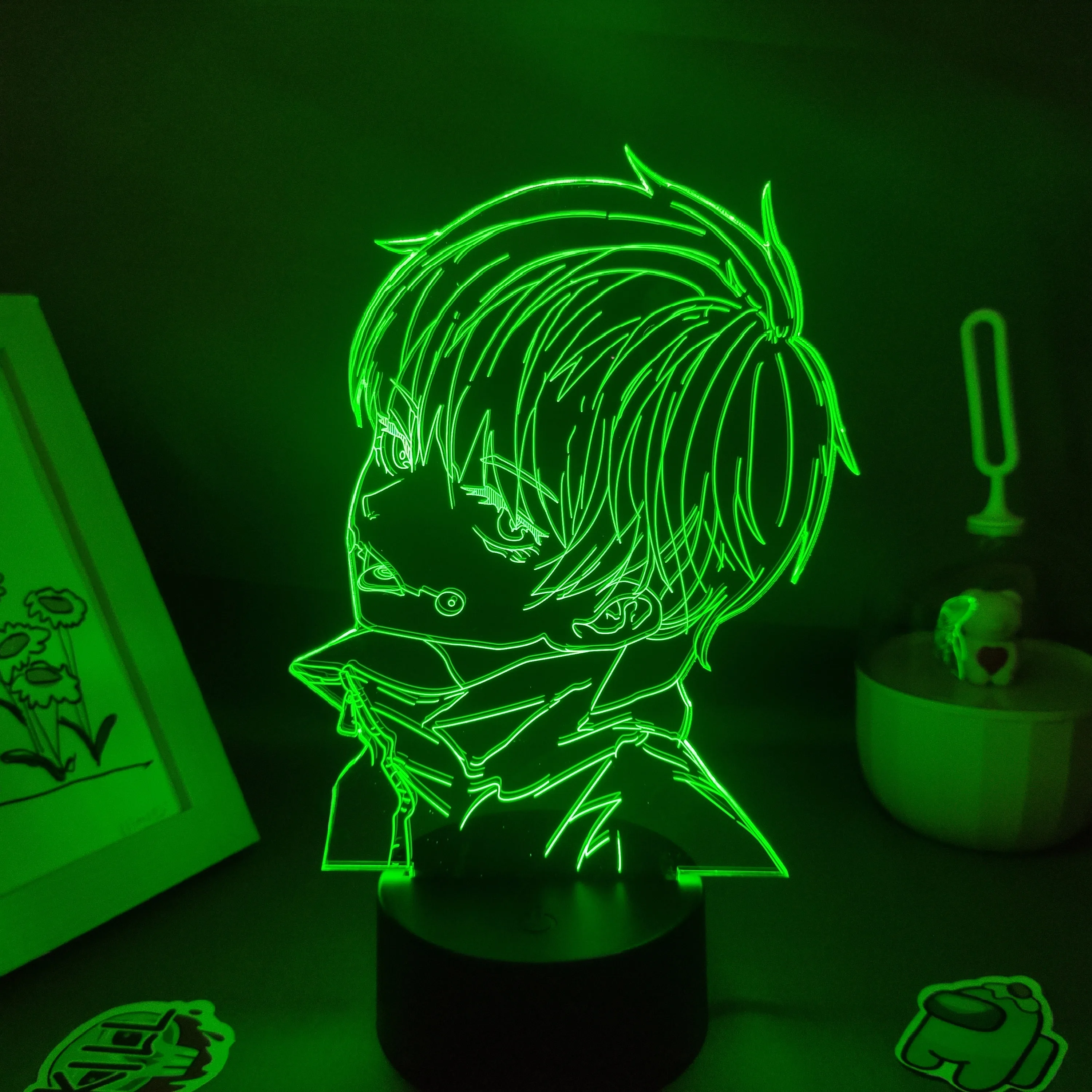 Аниме Jujutsu кайсен рисунок Inumaki Toge 3D светодиодный лавовые лампы RGB ночные