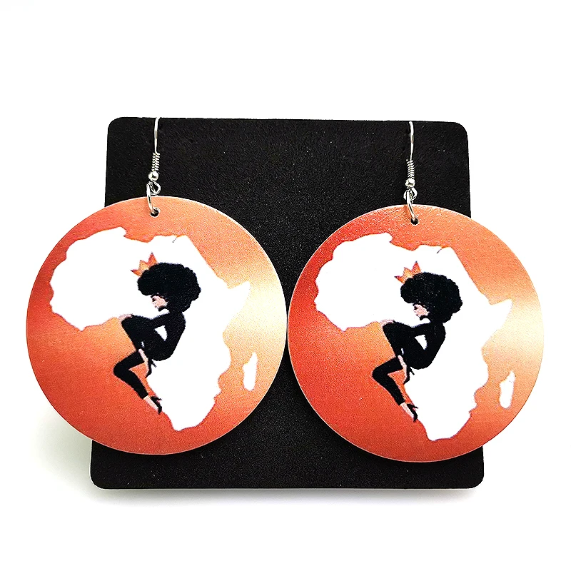 YD & YDBZ африканские висячие серьги женские деревянные Деревянные ювелирные