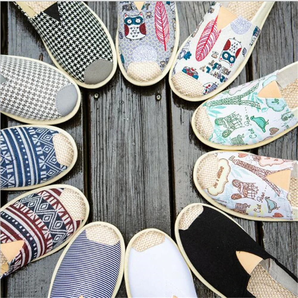 Весенние женские неглубокие мокасины на плоской подошве Тканевая обувь женская