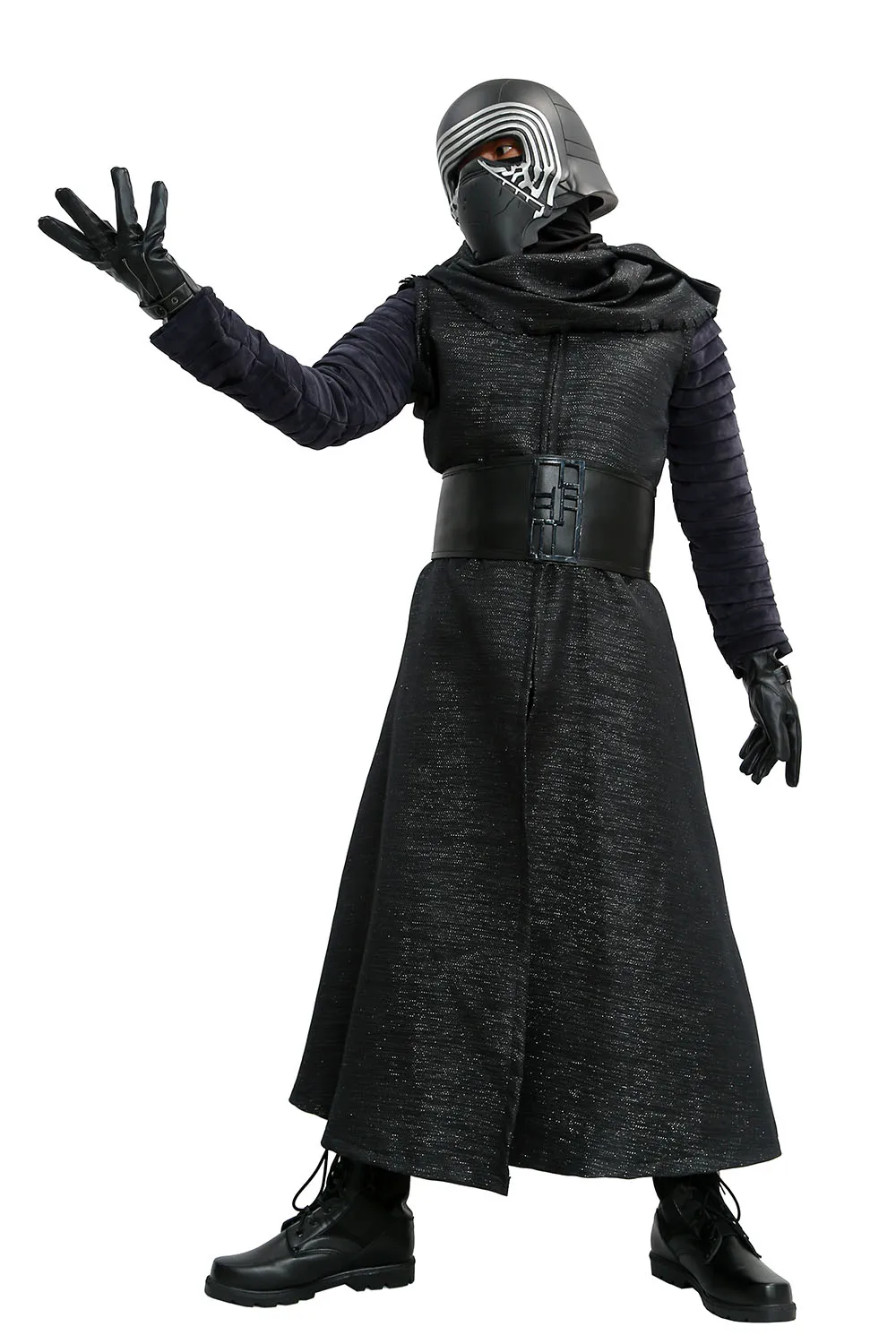 Kylo Ren костюм Звездные войны VII Пробуждение силы Косплей злодей Делюкс взрослых Хэллоуин костюм и маска ЧЕРНЫЙ распродажа скидка 45