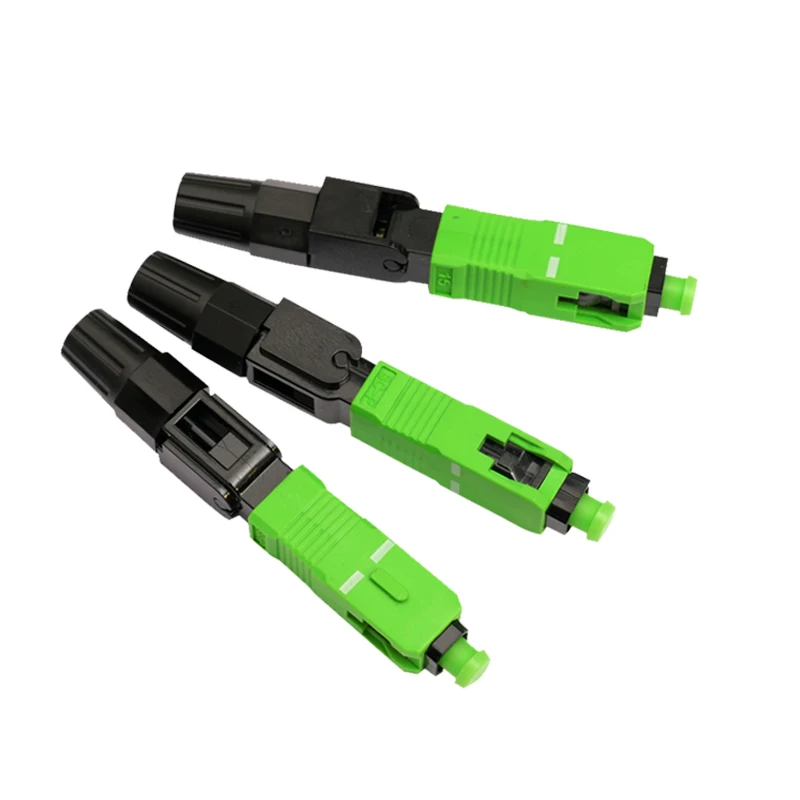 Free shipping 100Pcs/Lot ≤0.3dB 8802-TLC/3 60mm SC APC Single-Mode FTTH Fiber Optic SM Fast Connector SC/APC Quick-Connector