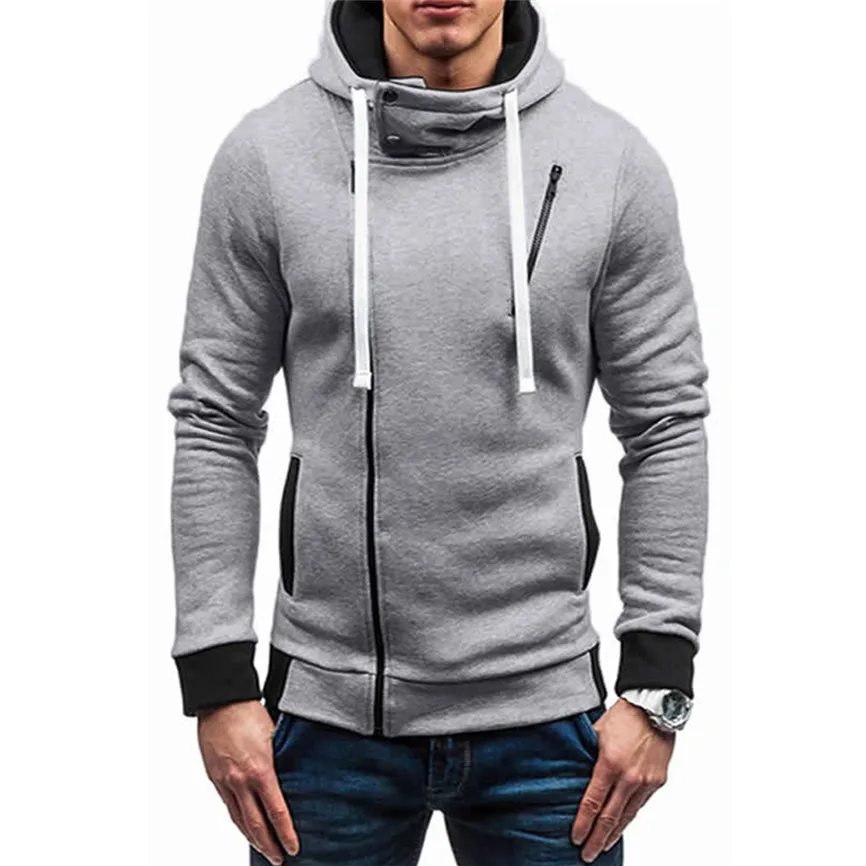 Sudadera Hombre Cremallera мужская осенне зимняя спортивная одежда на молнии лоскутный