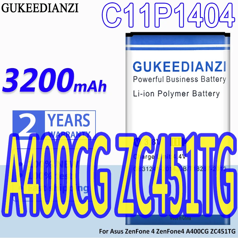 

Аккумулятор GUKEEDIANZI C11P1404 changfangxbanben 3200 мАч для Asus ZenFone 4 ZenFone4 A400CG ZC451TG
