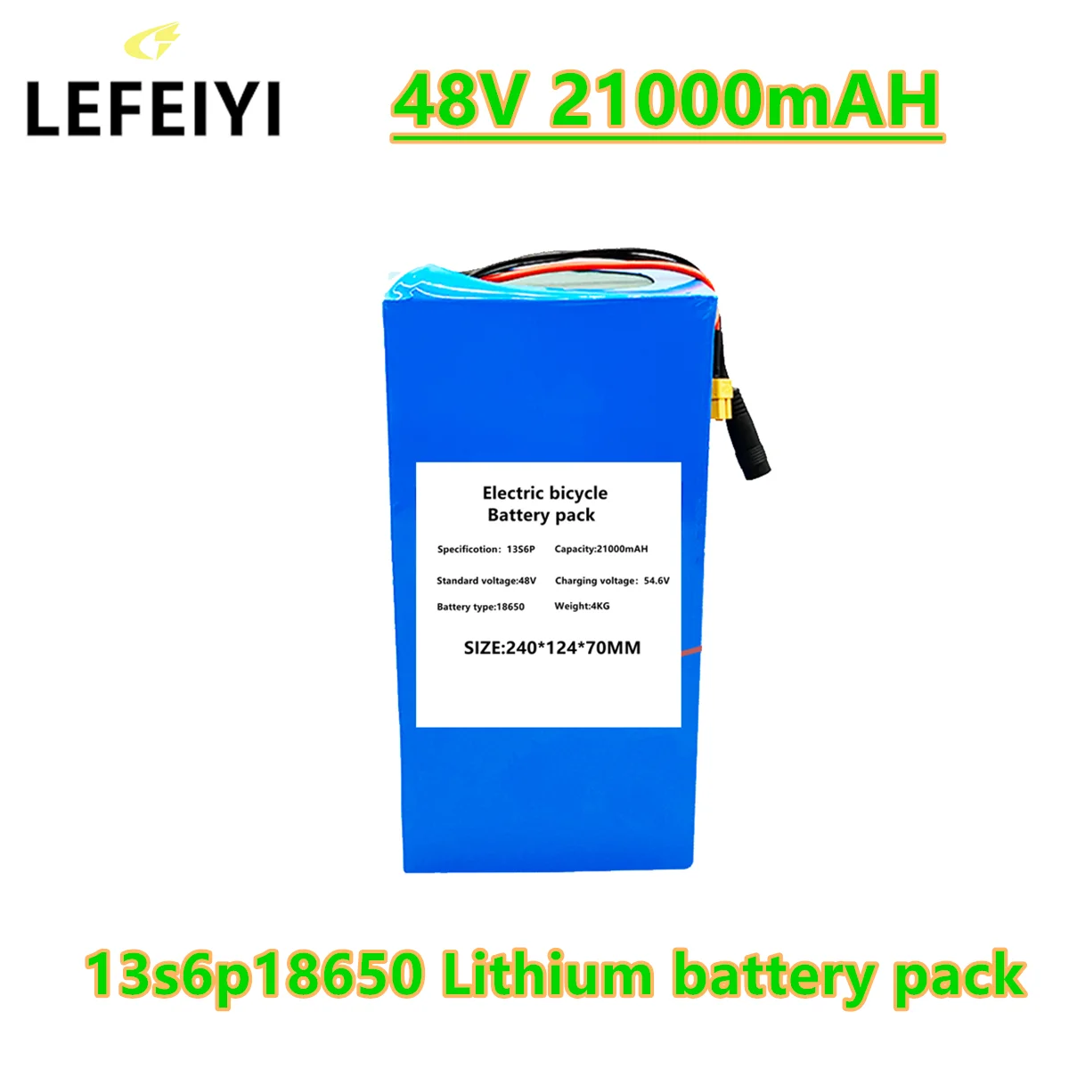 Newest 48V 21AH 13s6p Lithium Battery Pack 1000W E-bike Electric Bicycle Batteries 48v 21000mAh with 50A BMS