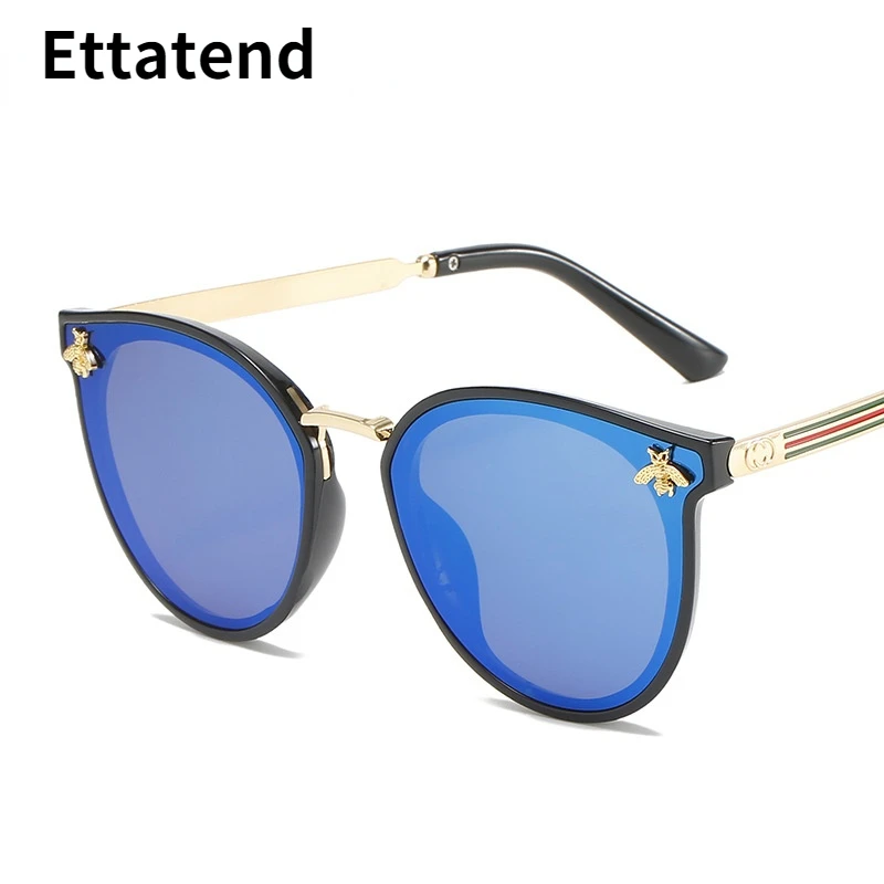 

Luxury Brand Designer Bee Sunglasses Women Men Classic Vintage Sun Glasses Fashion Cat Eye Eyeglasses Blue Shades Gafas De Sol