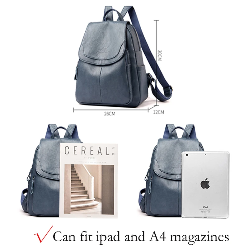 hot women backpacks designer high quality soft leather fashion back bag brand female travel bags mochilas mujer 2020 backbags free global shipping