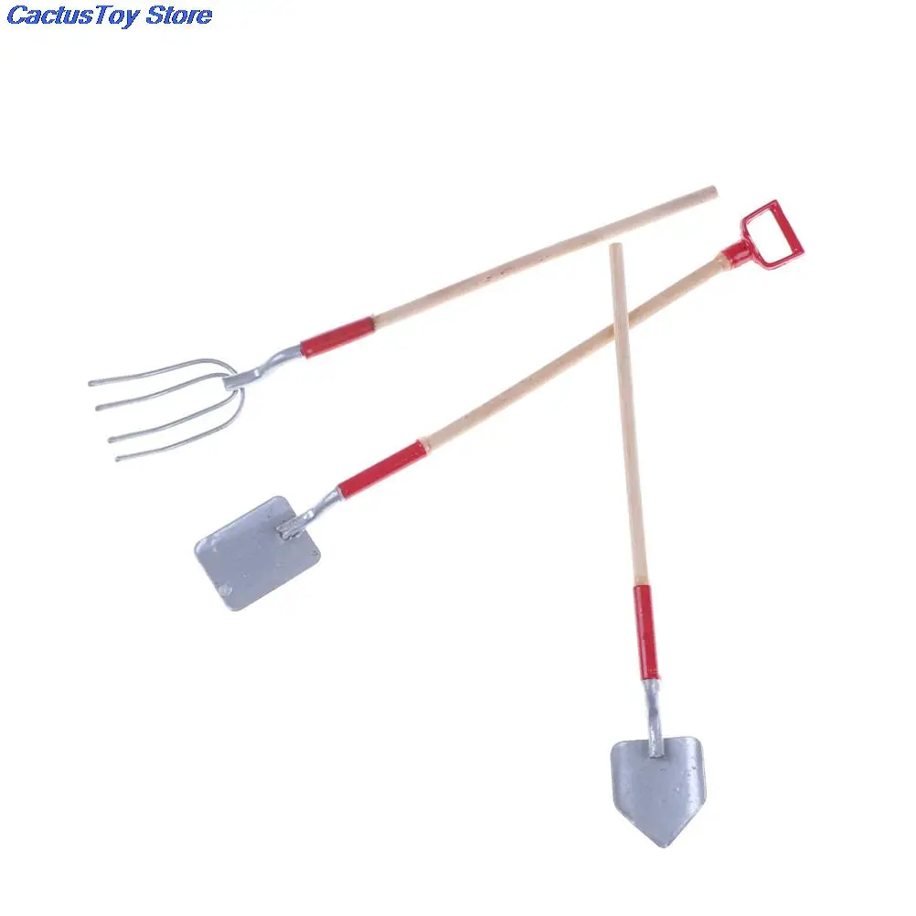 3 шт./компл. 1:12 лопата/грабли/кукольный домик строительные мини-инструменты для