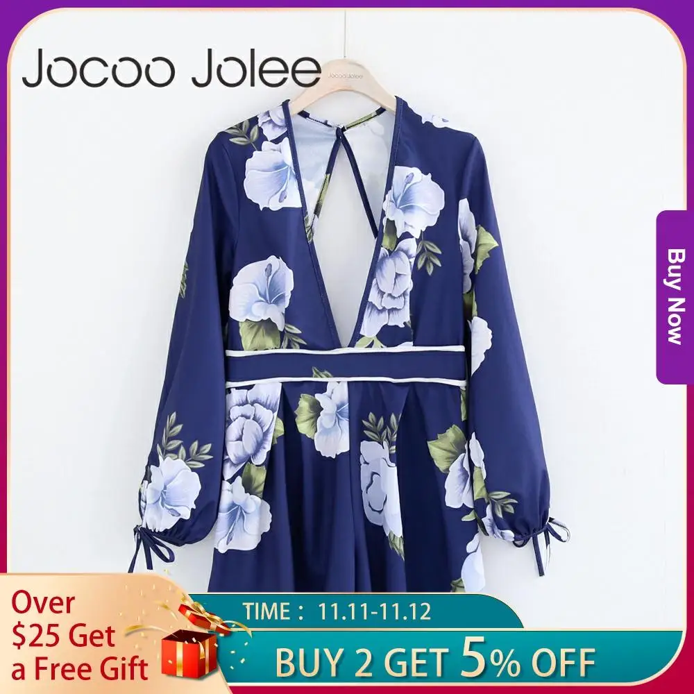 Женский пляжный комбинезон Jocoo Jolee Sprint с цветочным принтом и открытой спиной