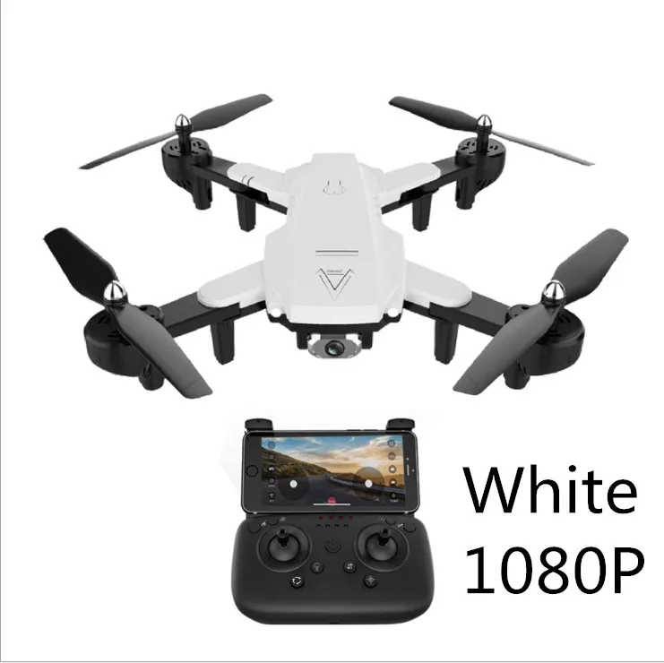 White-1080P FN Drone 807 Квадрокоптер Wi-Fi аэрофотосъемка Дрон оптический поток позиционирование жестовое управление радиоуправляемый самолет игрушка - Цвет: White-1080P