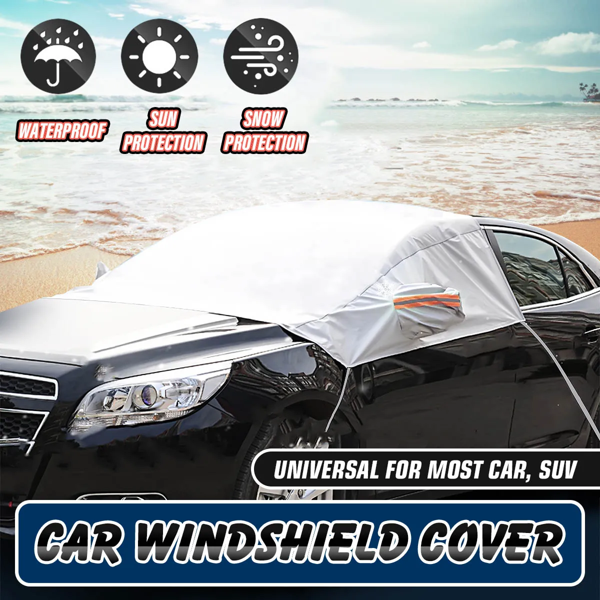 Универсальные чехлы на лобовое стекло автомобиля 240 см x 200 147 защита от солнца