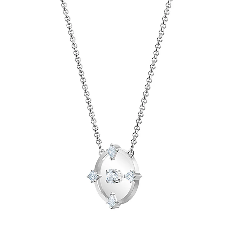 

PANDOO Fashion Charm Pure 925 Silver Original 1:1 Copy, Simple Line Elegant Pendant Wild Necklace Female Luxury Jewelry GiftS