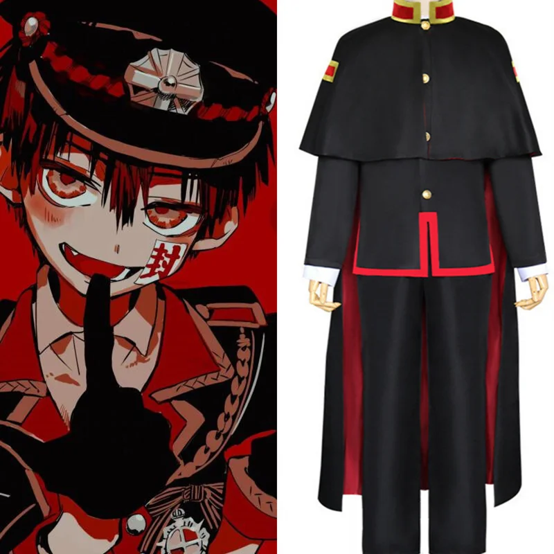 Туалет Hanako Кун плакат Косплей Париков головных уборов и Плащ Аниме юги Амане