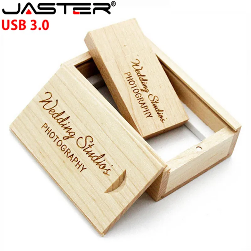 JASTER USB 3,0 более 10 шт бесплатный логотип usb+ деревянная коробка usb флэш-накопитель 4 ГБ 8 ГБ 16 ГБ 32 ГБ 64 ГБ Свадьба сфотографировать в честь подарка
