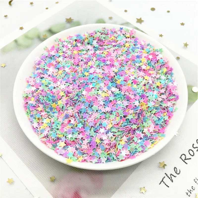 Блестки в виде снежинок разных цветов 5 мм 10 разные размеры блестки искусственные