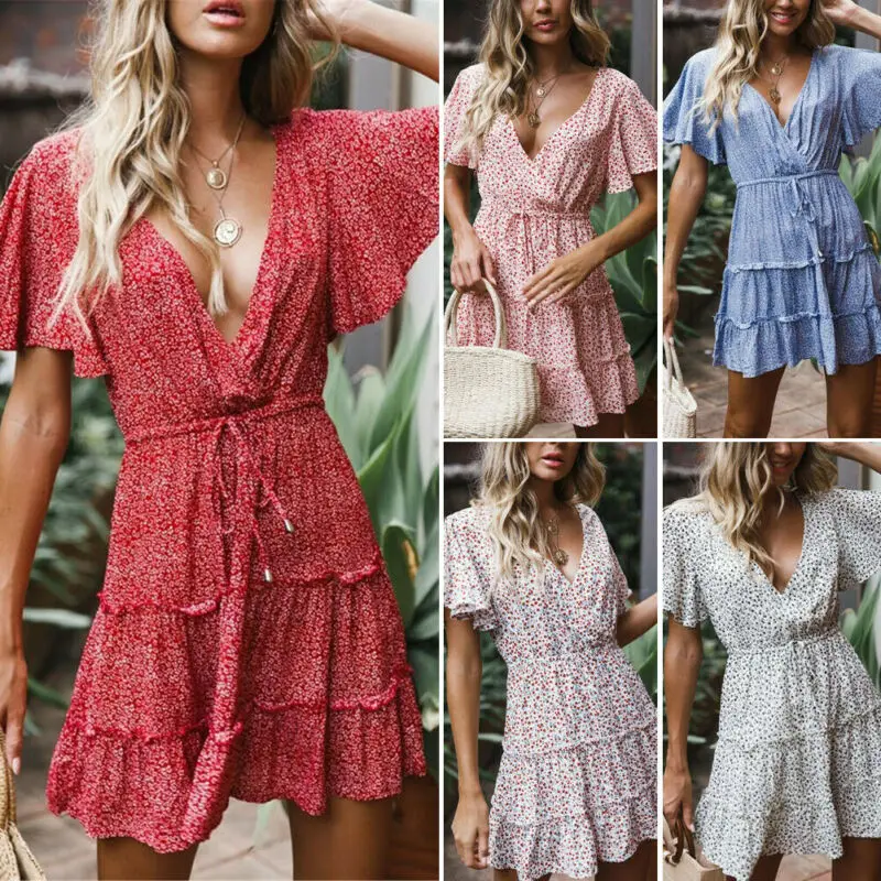 

Sexy Women Swimsuit Ladies Cover Up Beach Dress See Through Bikini V-neck Swimwear Summer Bathing Suit 2020 One Piece