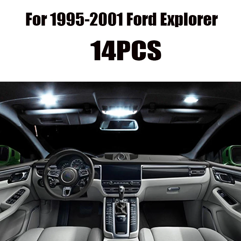 Для 1995 2019 Ford Explorer белые автомобильные аксессуары Canbus без ошибок светодиодный