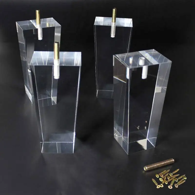 4 шт./компл. акриловая мебель DIY ноги прозрачный Стекло книжный шкаф средства