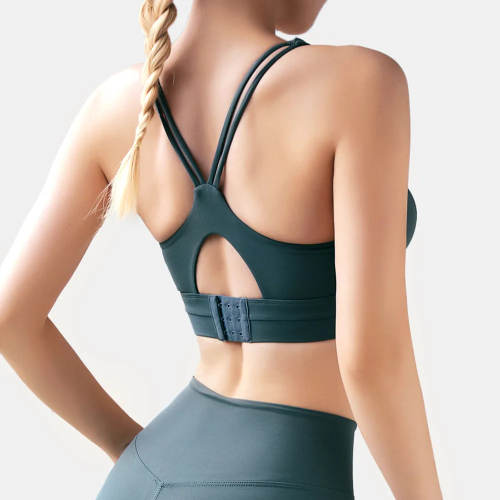 

Новый стиль без стального кольца бюстгальтер с красивой спинкой Для Фитнеса Йоги Спортивное нижнее белье