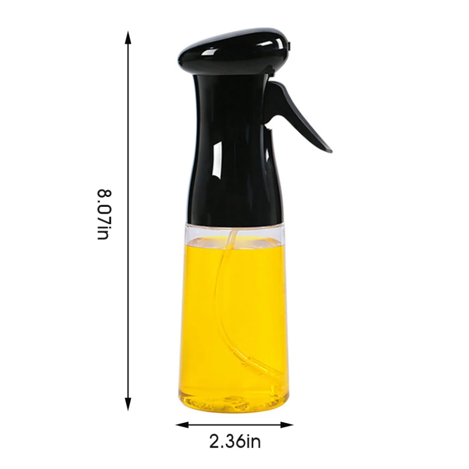 

200ml Plastic Spray Bottle Oil Sprayer Bottle Vinegar Sprayer for Cooking Barbecue BPA FREE Salad Gravy Boats Kitchen Household