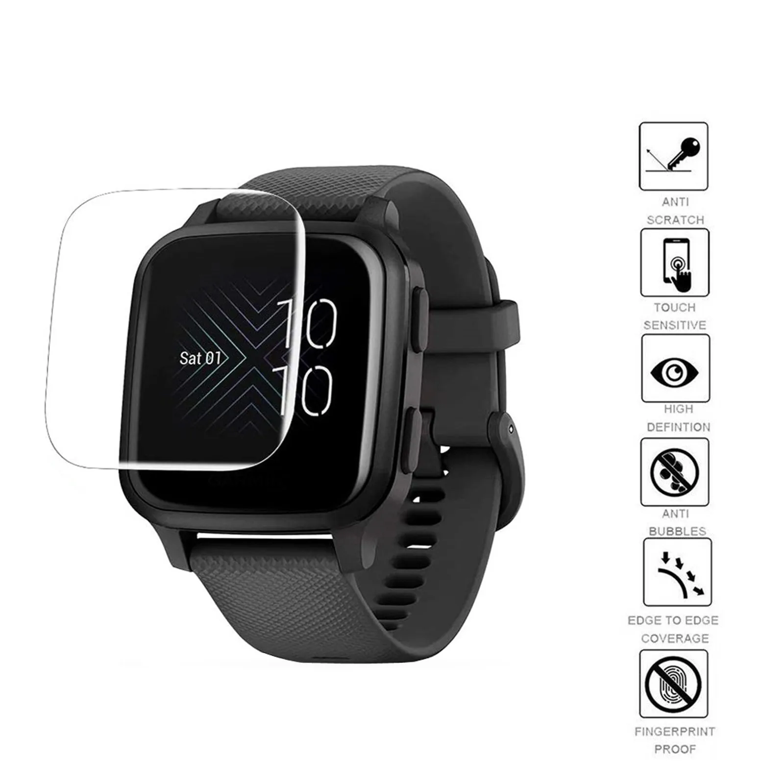 

5 шт. гидравлический пленка для изготовления навесов Garmin Вену кв Смарт-часы гидрогель Unthin мягкий чехол из чистого полиуретана с надписью полной Экран защитная пленка