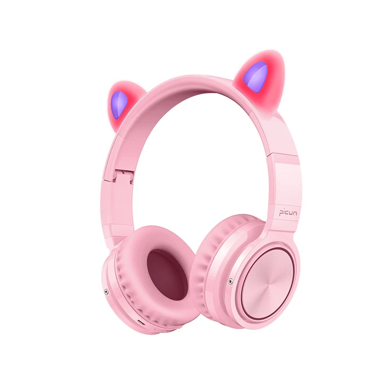 Bluetooth 5 0 наушники для детей складные с шумоподавлением девочек милые кошачьими