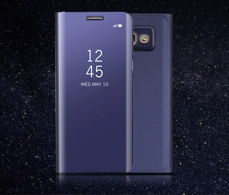 Умный прозрачный зеркальный чехол для samsung Galaxy S9 S8 Plus S6 S7 Edge Note 8 для samsung A3 A5 A7 J3 J5 J7
